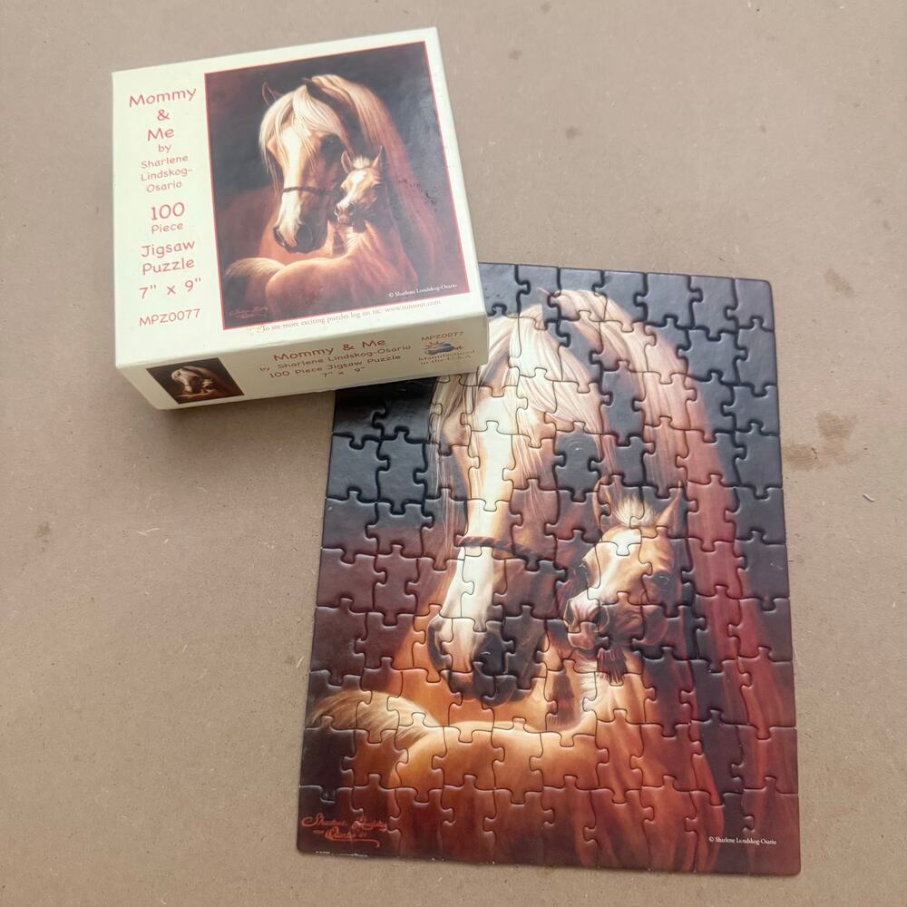 Mommy & Me Horse Jigsaw Puzzle 100 Pieces MPZ0077 Lindskog-Osario SunsOut 7 x 9